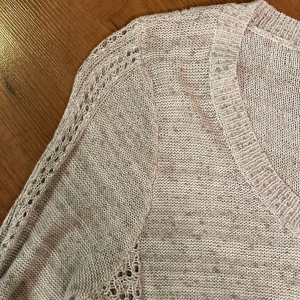 Le Chateau light grey long knit sweater - Picture 3 of 7